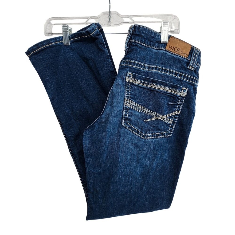 BKE 29S Blue Payton Bootcut Jeans Y2K Western Cowgirl Boho Stitched Denim Pants
